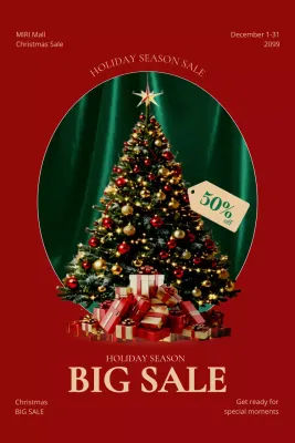 Red traditional holiday promotion