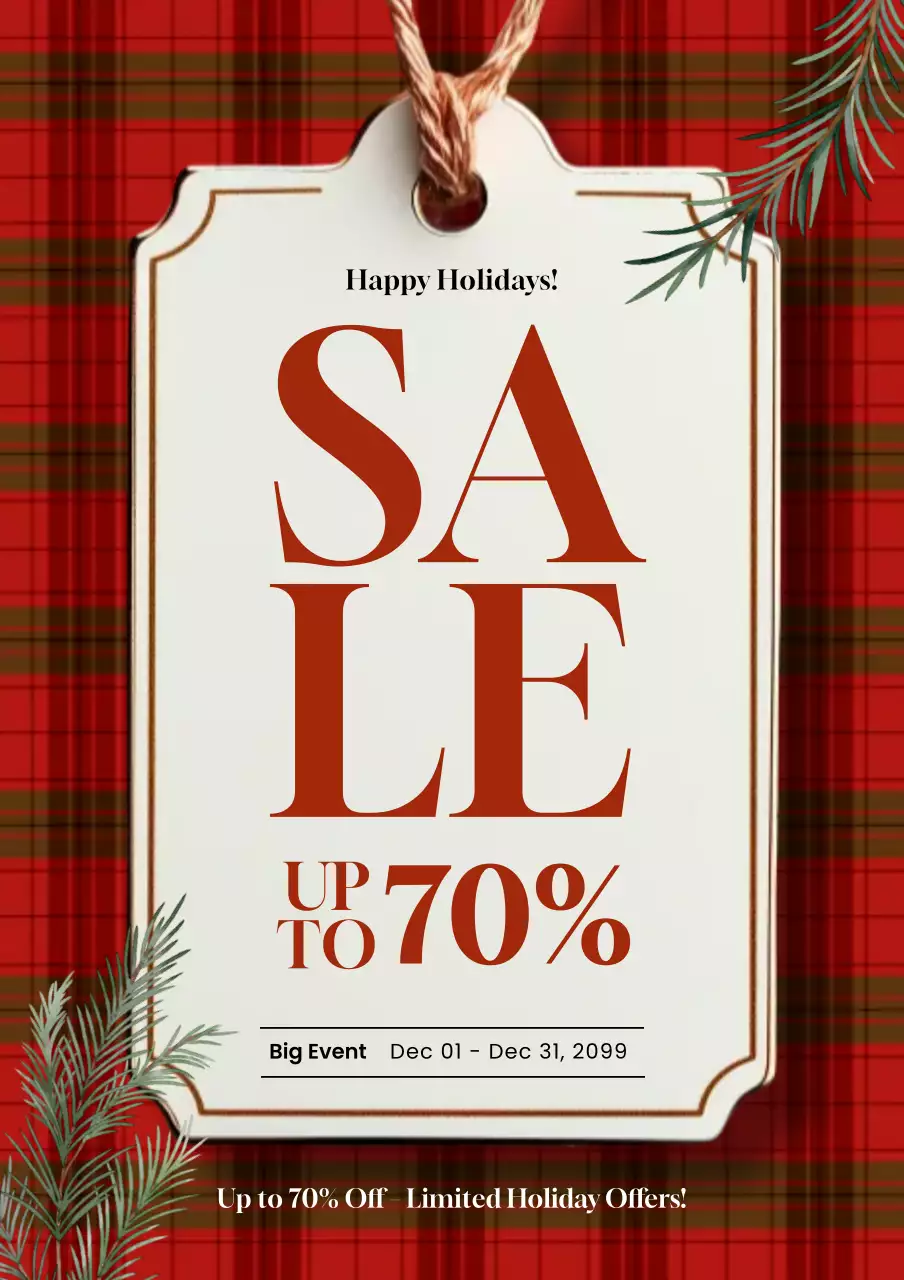 Promosi penjualan liburan tradisional merah