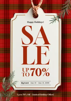 Promosi penjualan liburan tradisional merah