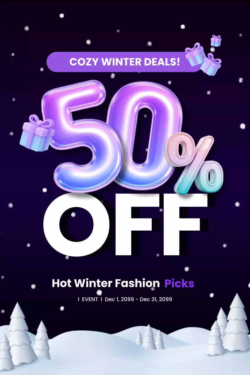 Purple modern fashion promotion