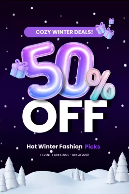 Purple modern fashion promotion