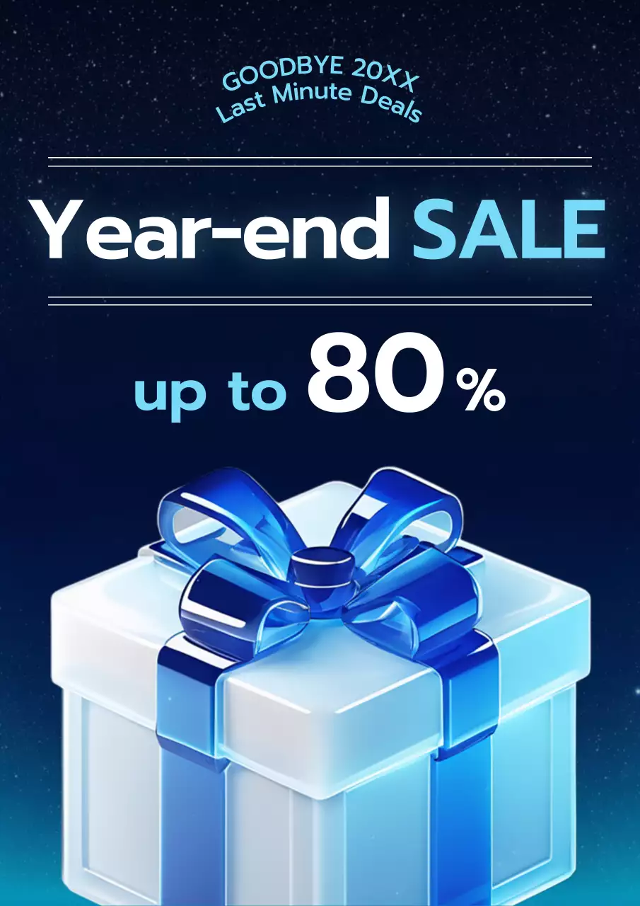 Blue Modern Sale Promotion Poster