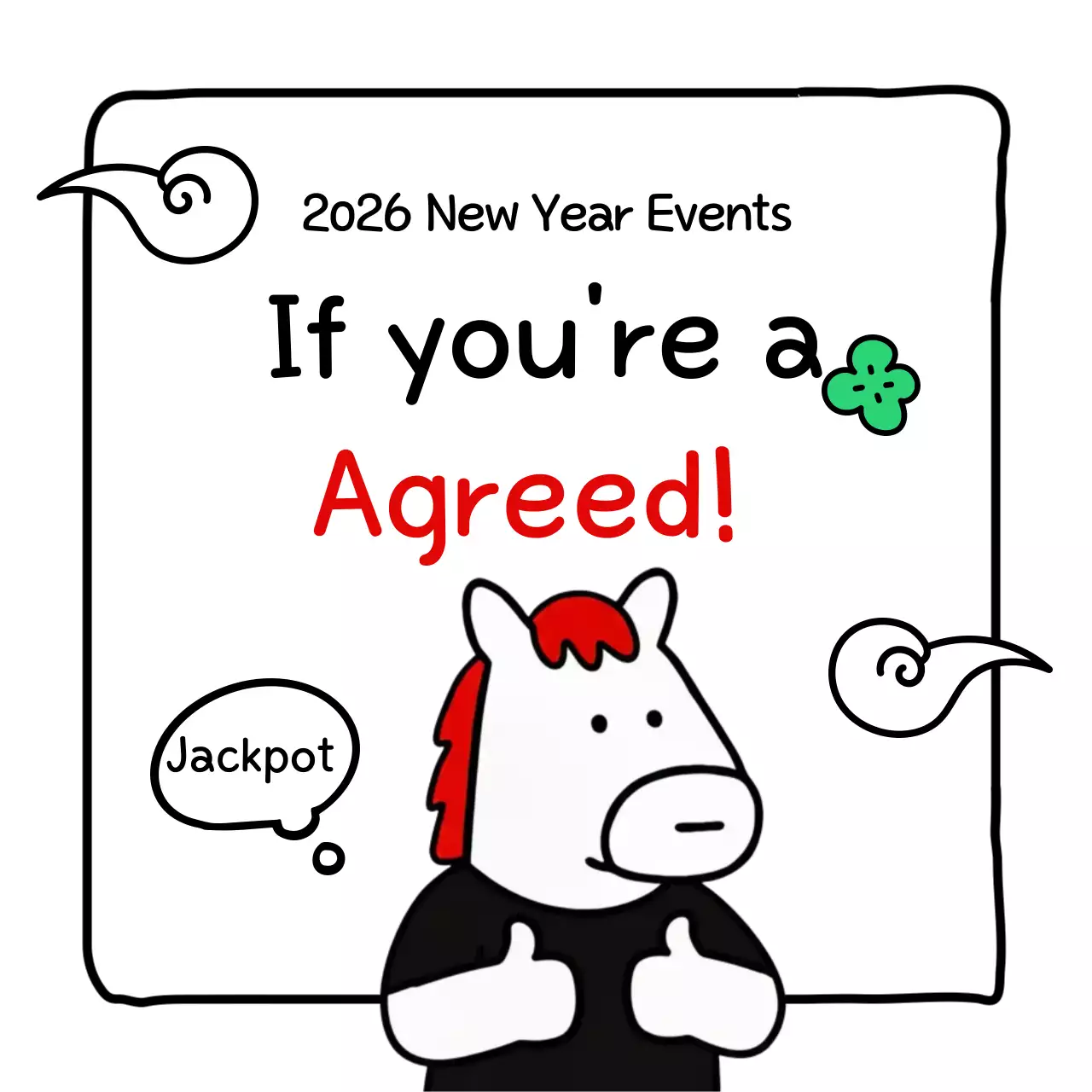 White Basic New Year Event Recruitment