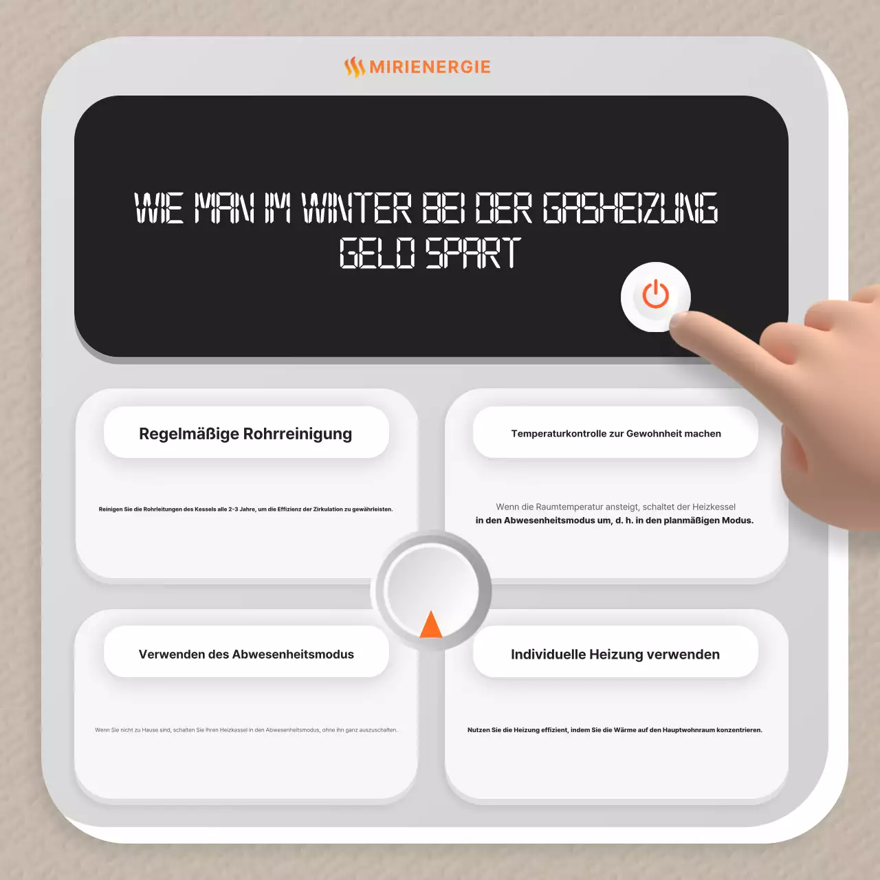 Beige Einfacher Energiesparleitfaden