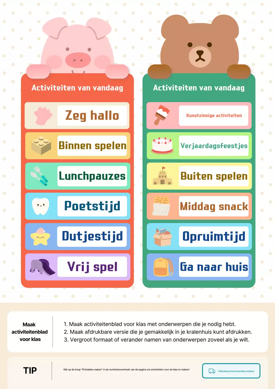 Beige Baby Kids Activiteitengids