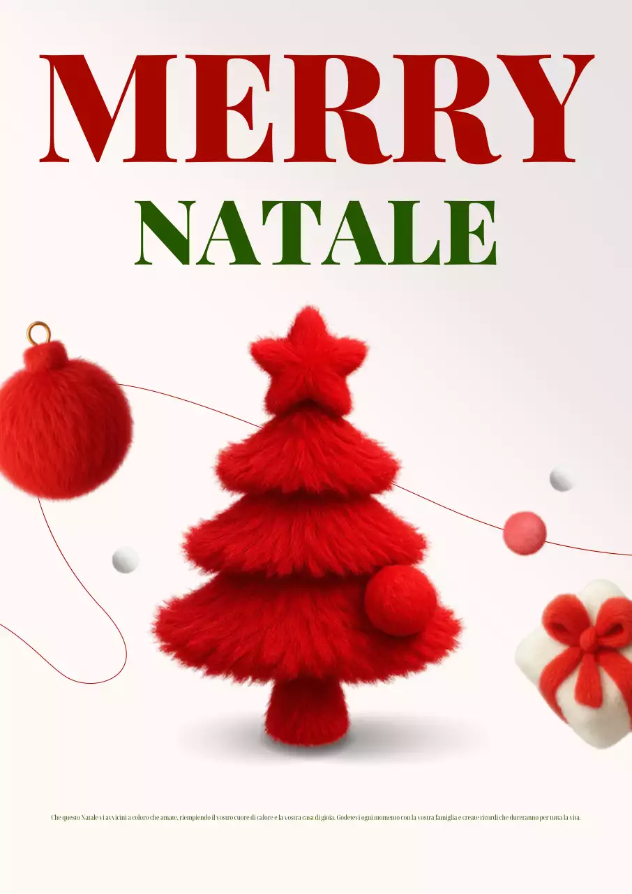 Semplici auguri di Natale rossi