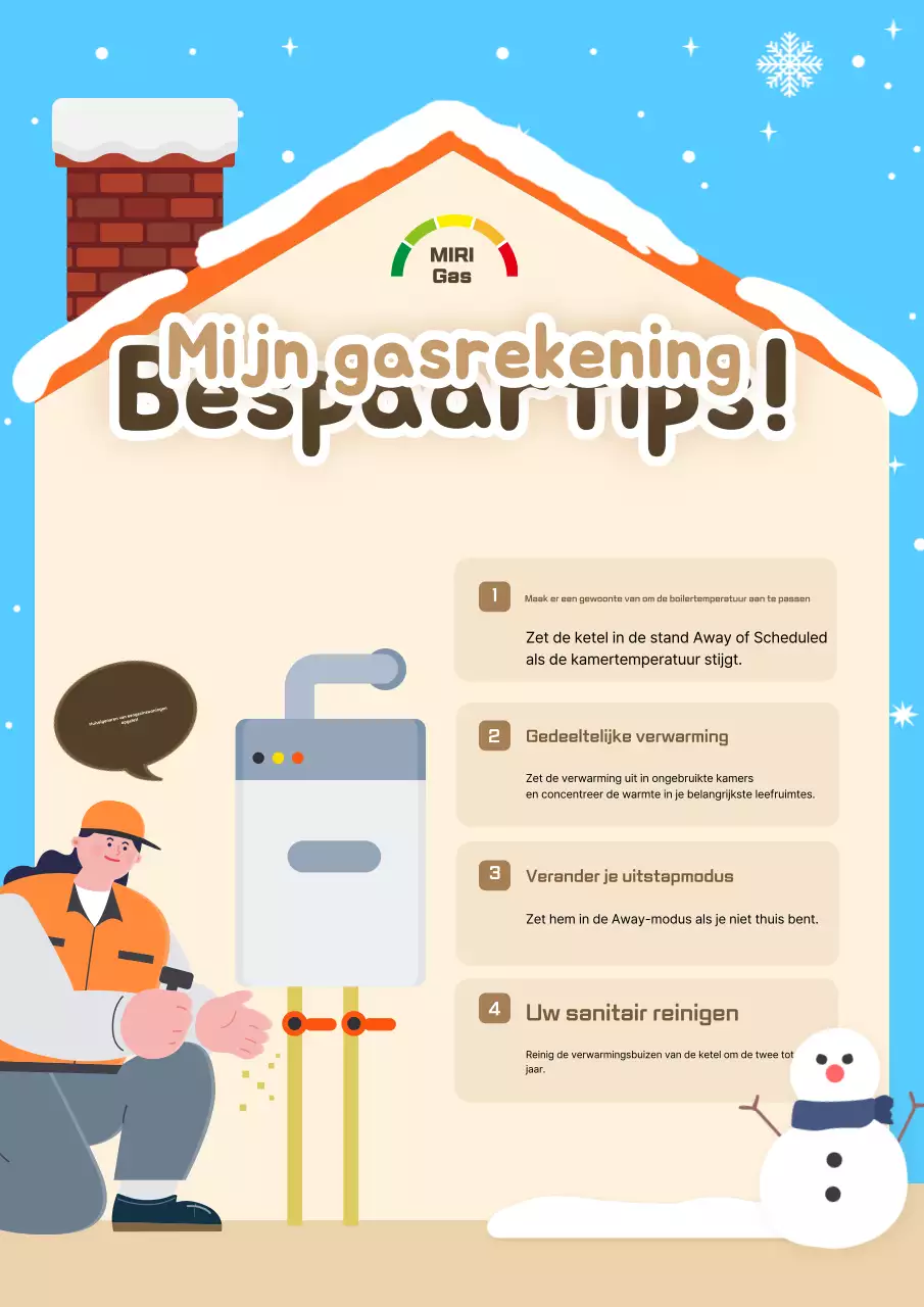 Blauwe eenvoudige energiebesparende gids