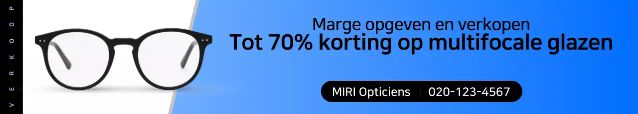 Blauwe moderne brillen met korting