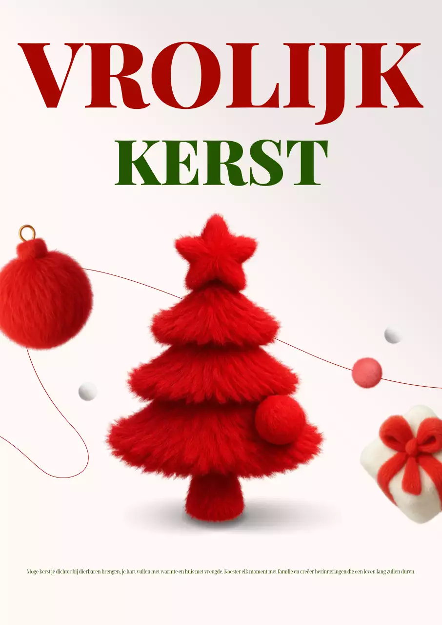 Rode eenvoudige kerstgroeten