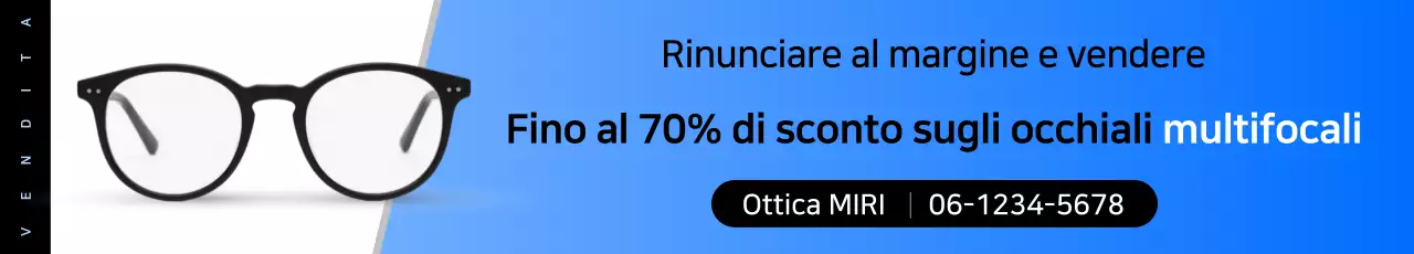 Sconti sugli occhiali moderni blu