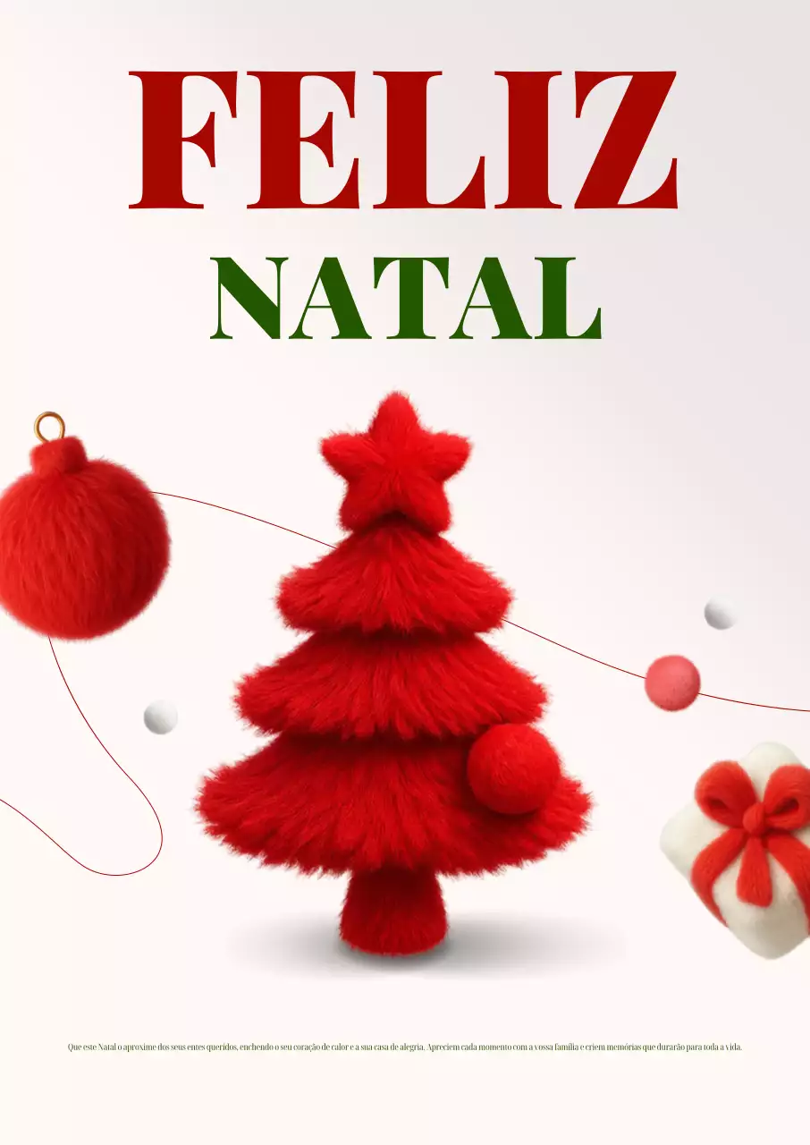 Saudações de Natal Simples em Vermelho