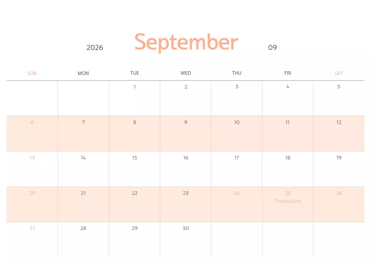 Kalender Hijau Sederhana