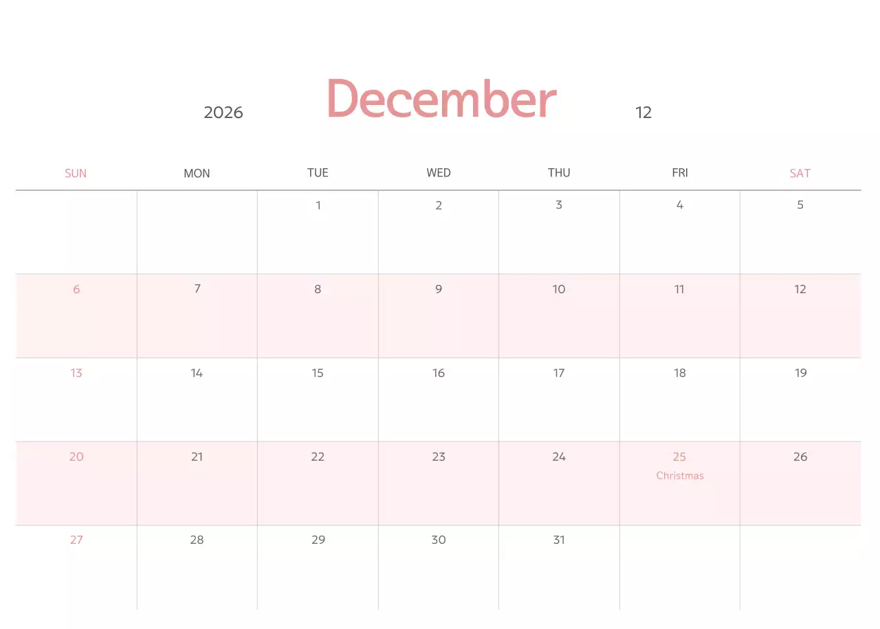 Kalender Hijau Sederhana