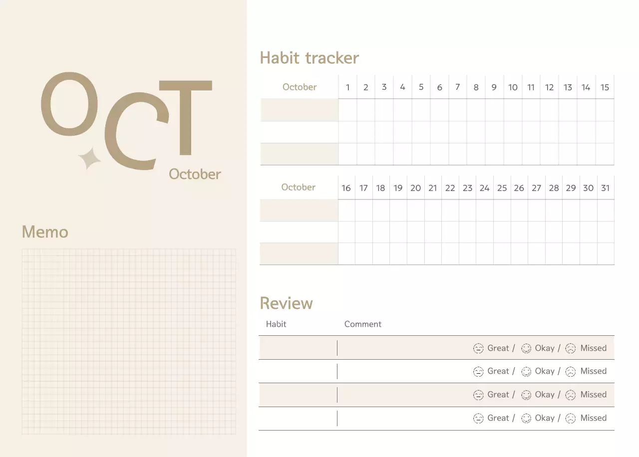 Kalender Hijau Sederhana