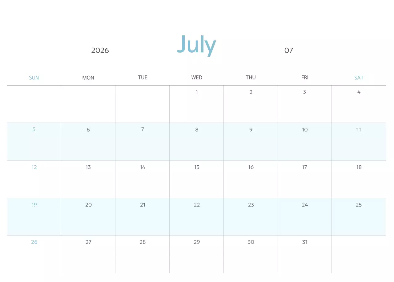 Kalender Hijau Sederhana