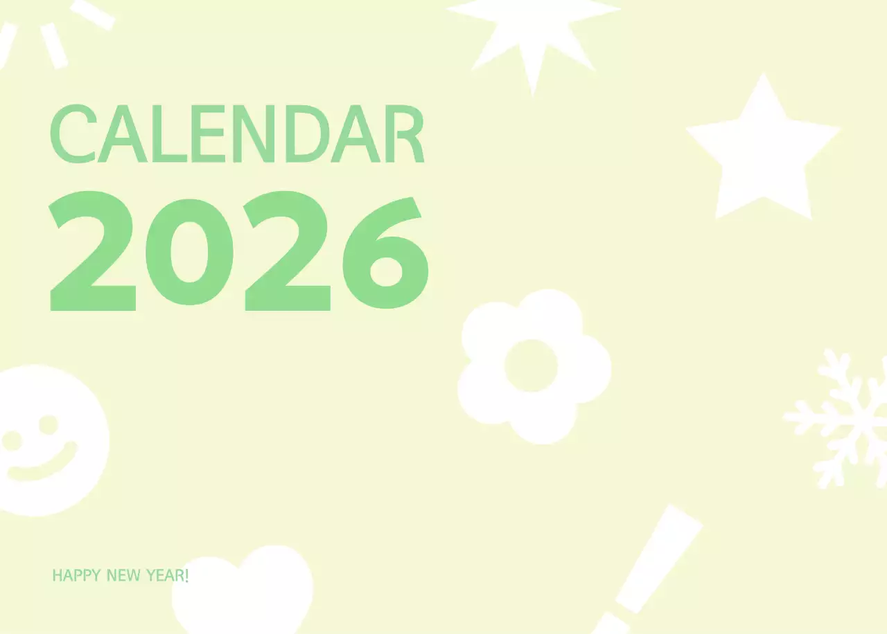 Kalender Hijau Sederhana