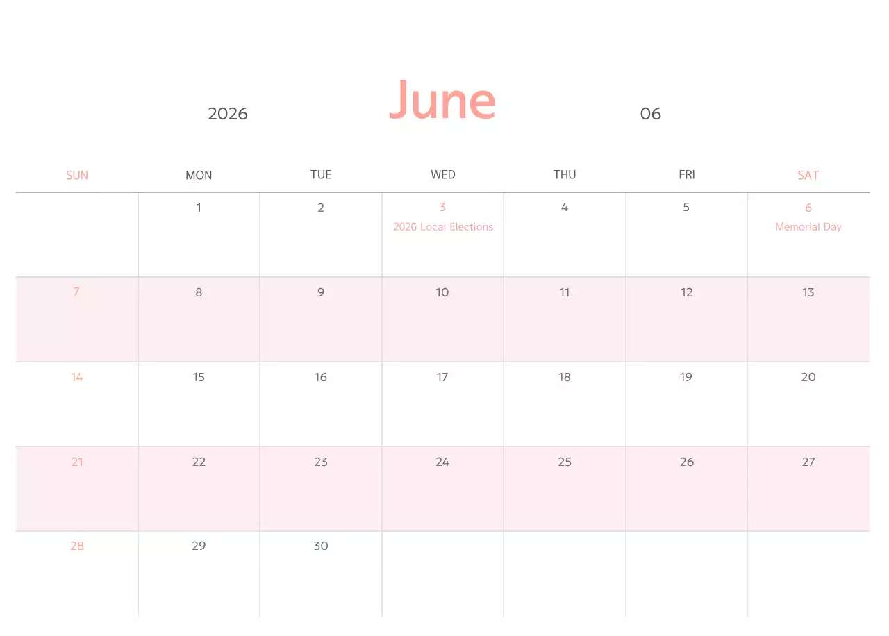 Kalender Hijau Sederhana