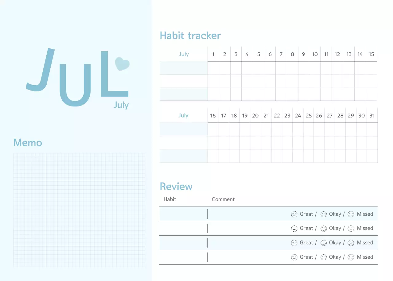 Kalender Hijau Sederhana