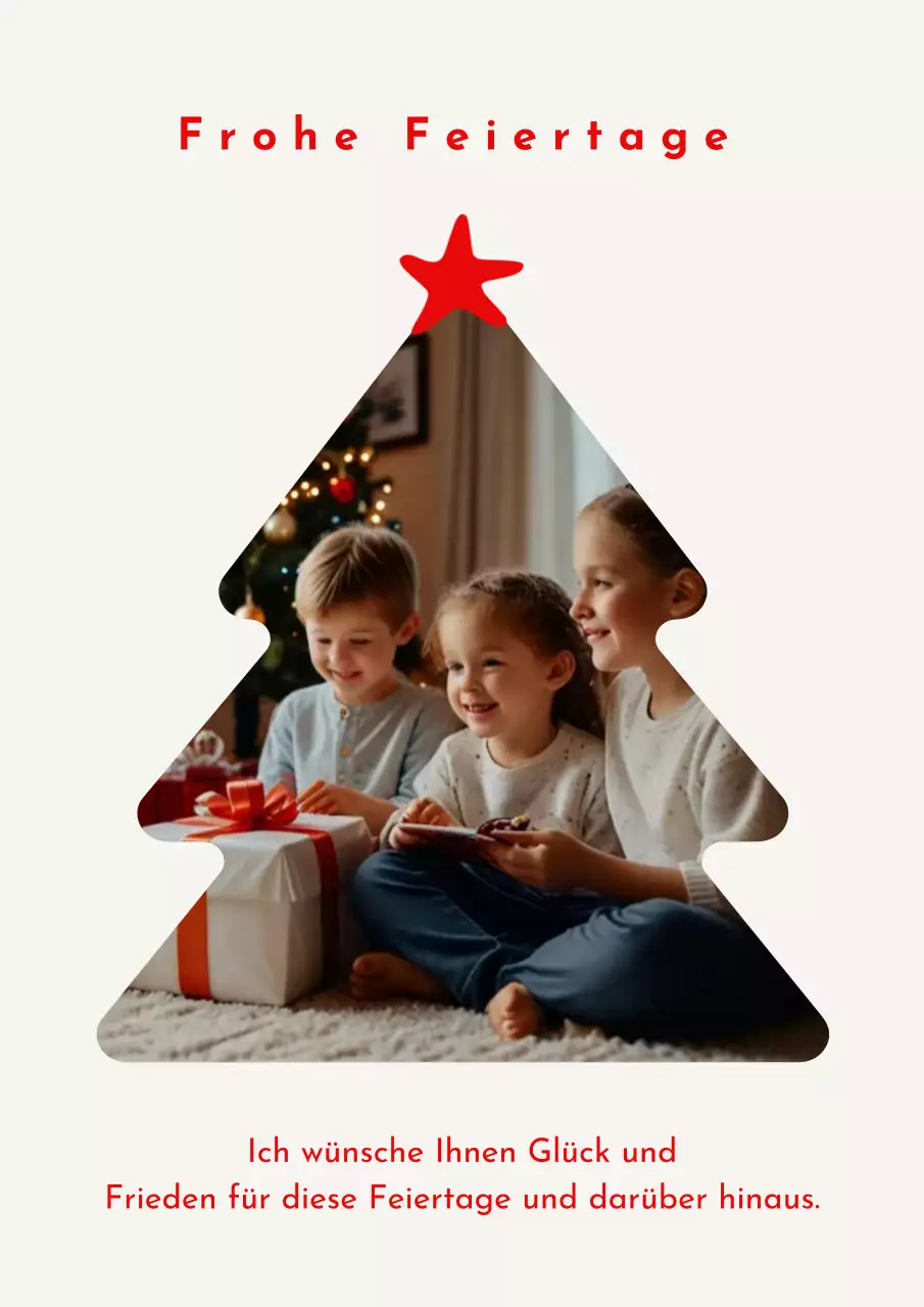 Rote klassische Weihnachtskarte (Webposter)