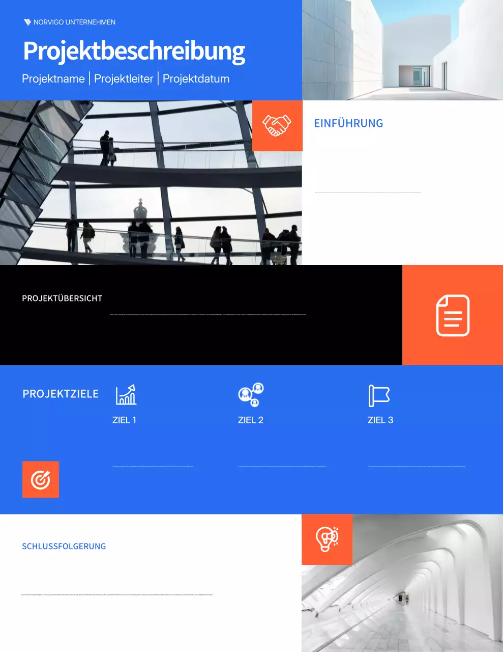 Kurzbericht zum Projekt „Modern Minimalistisches Blau und Schwarz“