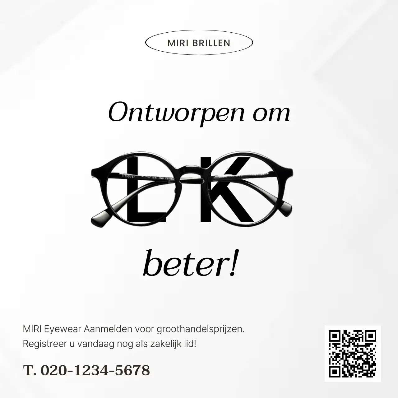 Groothandelsadvertentie voor zwarte moderne brillen