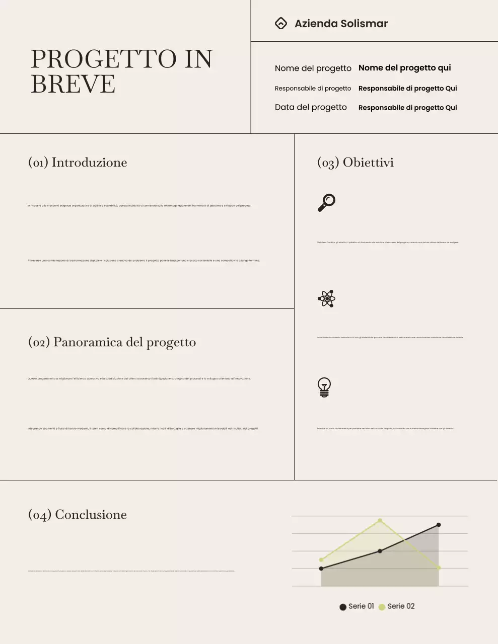 Lettera di presentazione minimalista beige e marrone