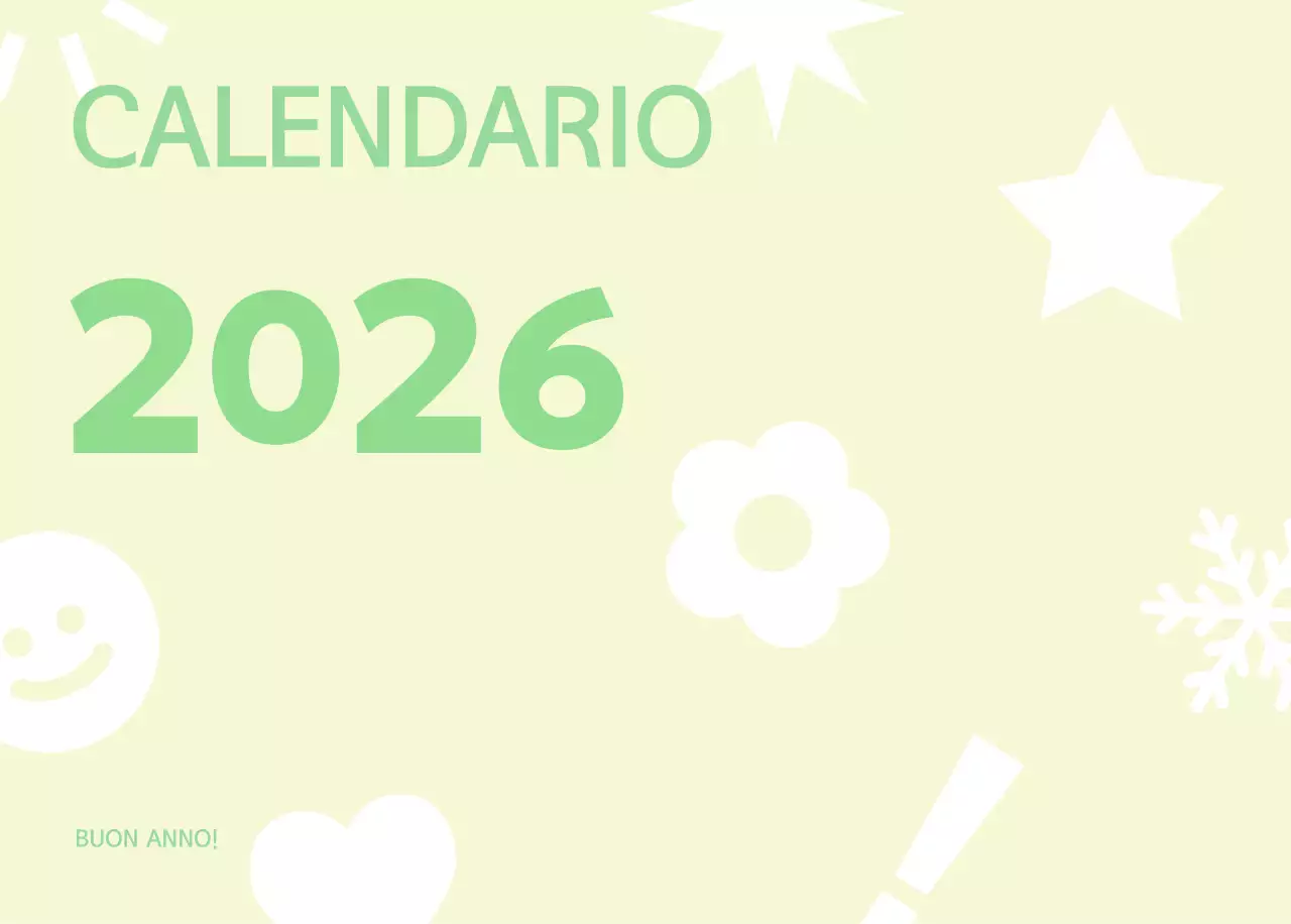 Calendario semplice verde