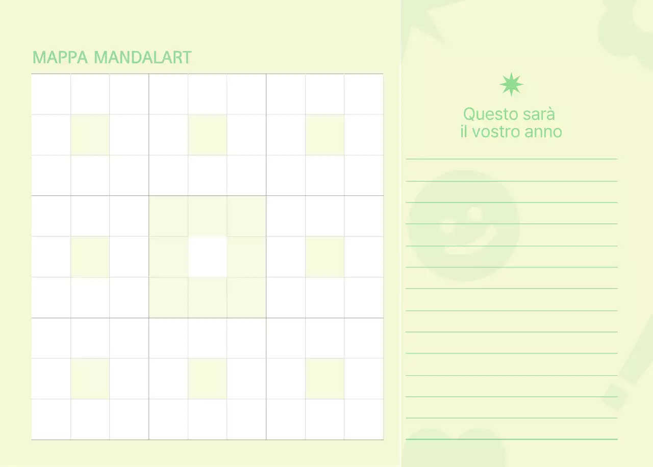 Calendario semplice verde