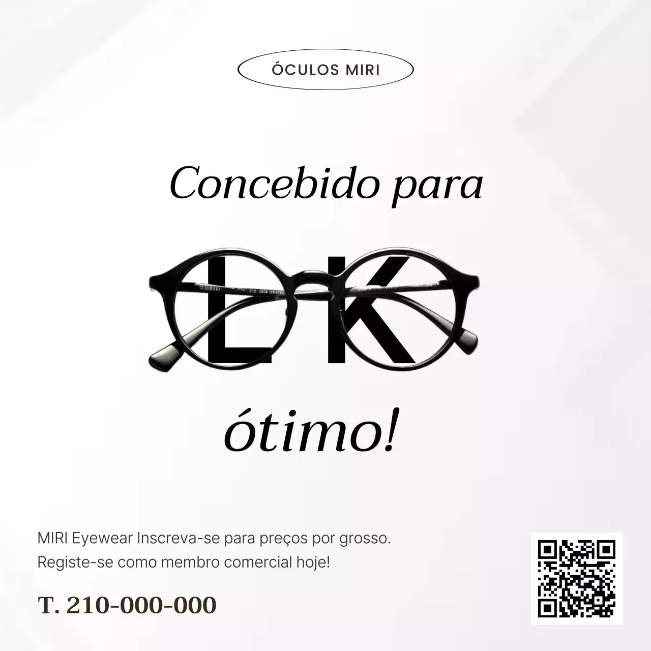 Anúncio de venda por atacado de óculos modernos pretos
