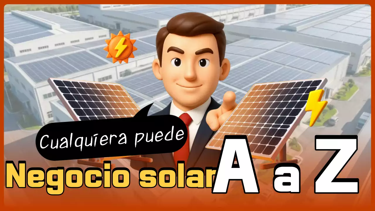 Anuncio de negocio de energía solar simple de Orange