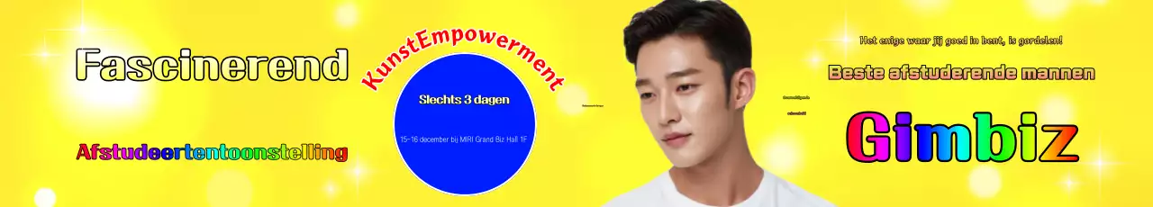 Promotie van de Gele Pop Art-tentoonstelling