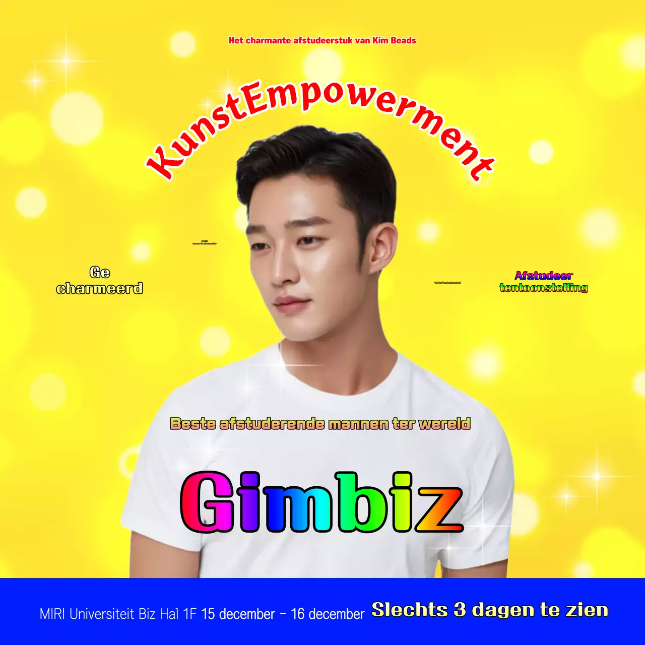 Promotie van de Gele Pop Art-tentoonstelling