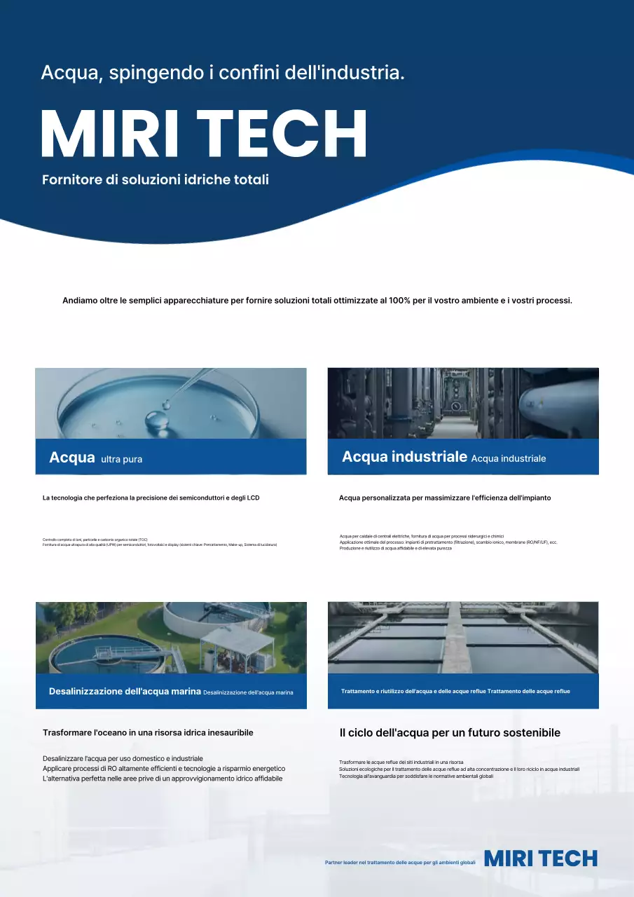 Promuovere soluzioni moderne e blu per la gestione delle acque