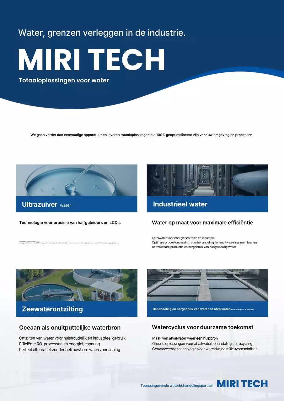 Het promoten van moderne, blauwe oplossingen voor waterbeheer