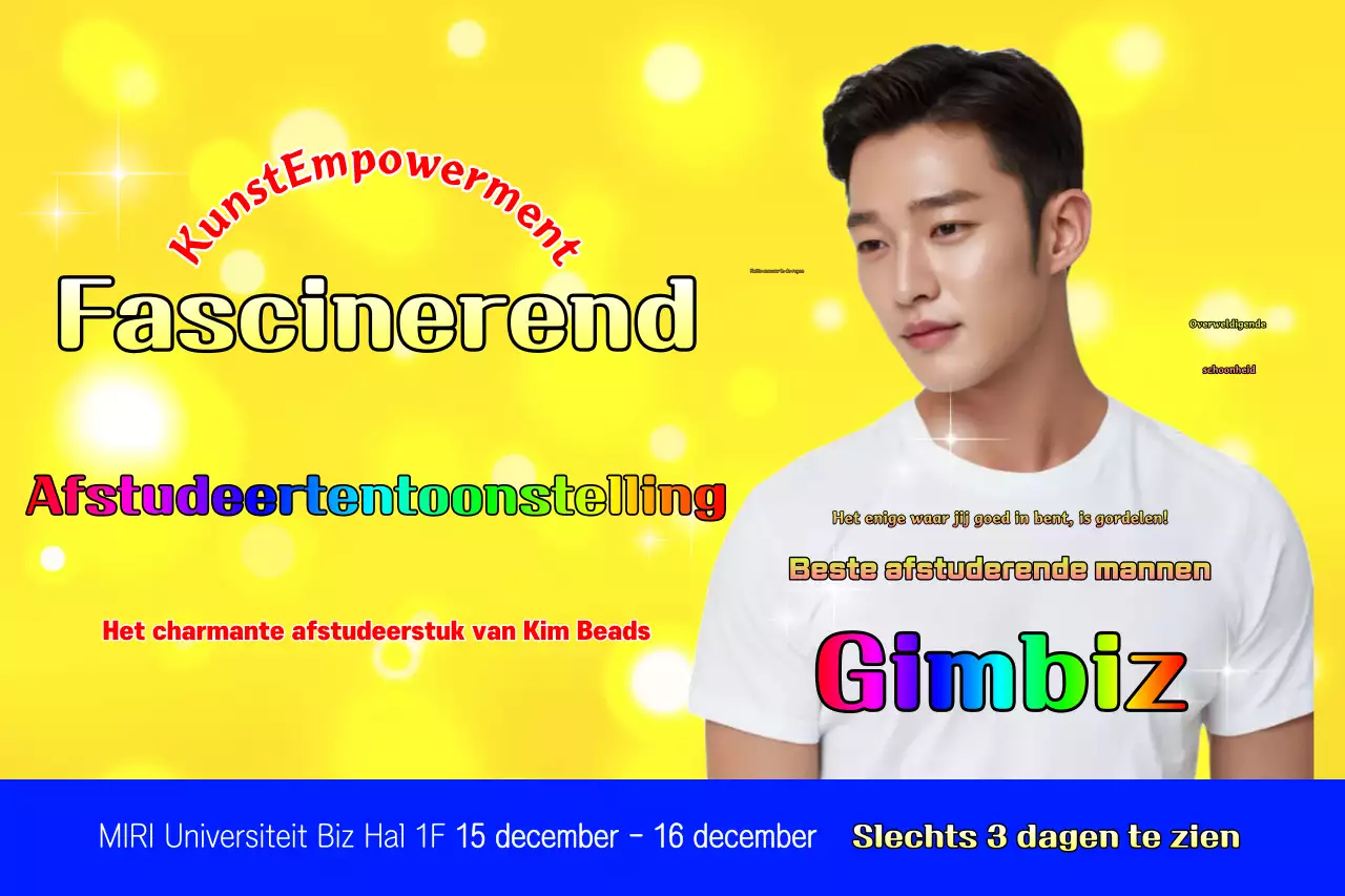 Promotie van de Gele Pop Art-tentoonstelling