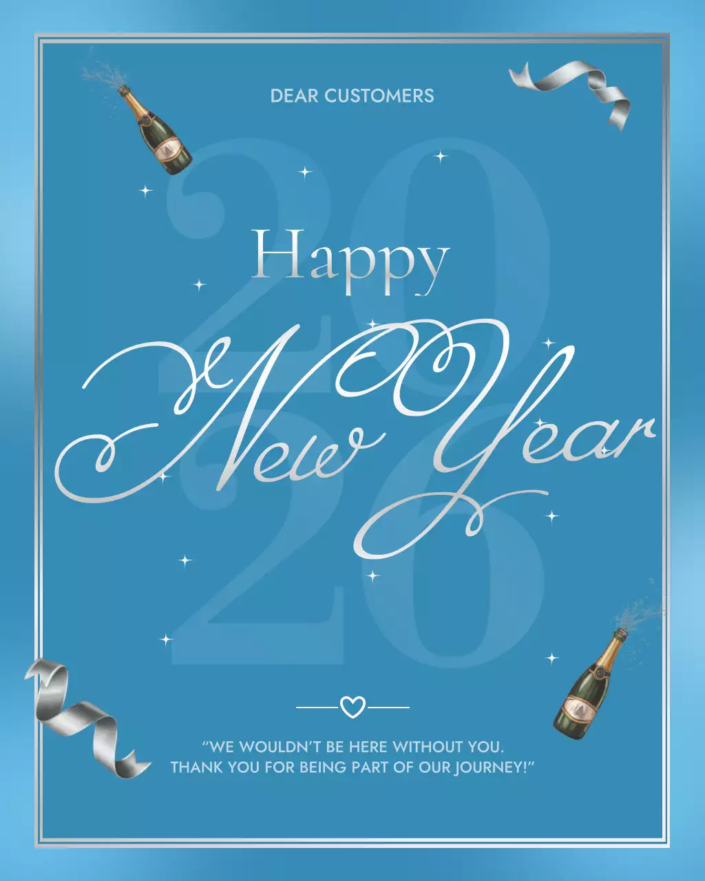 Blue Elegant Thank You Card Instagram Post