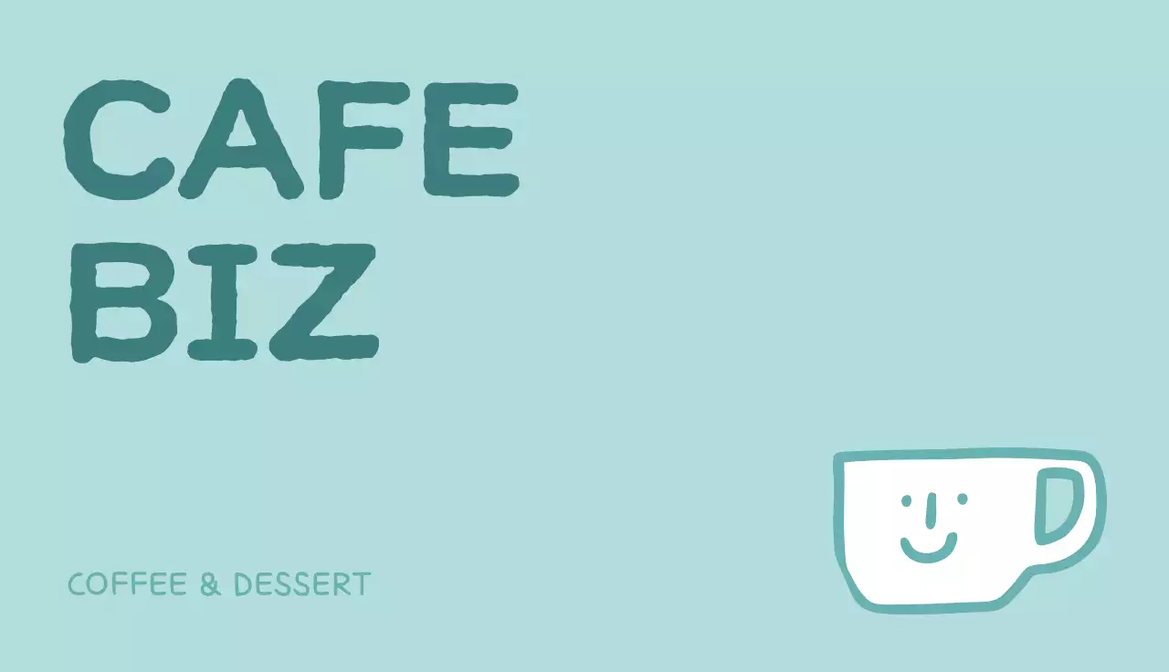 하늘색 심플 카페 홍보