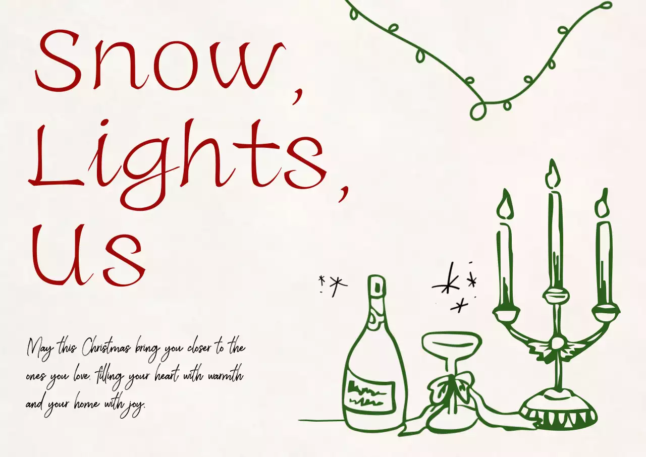 아이보리 심플 크리스마스 엽서