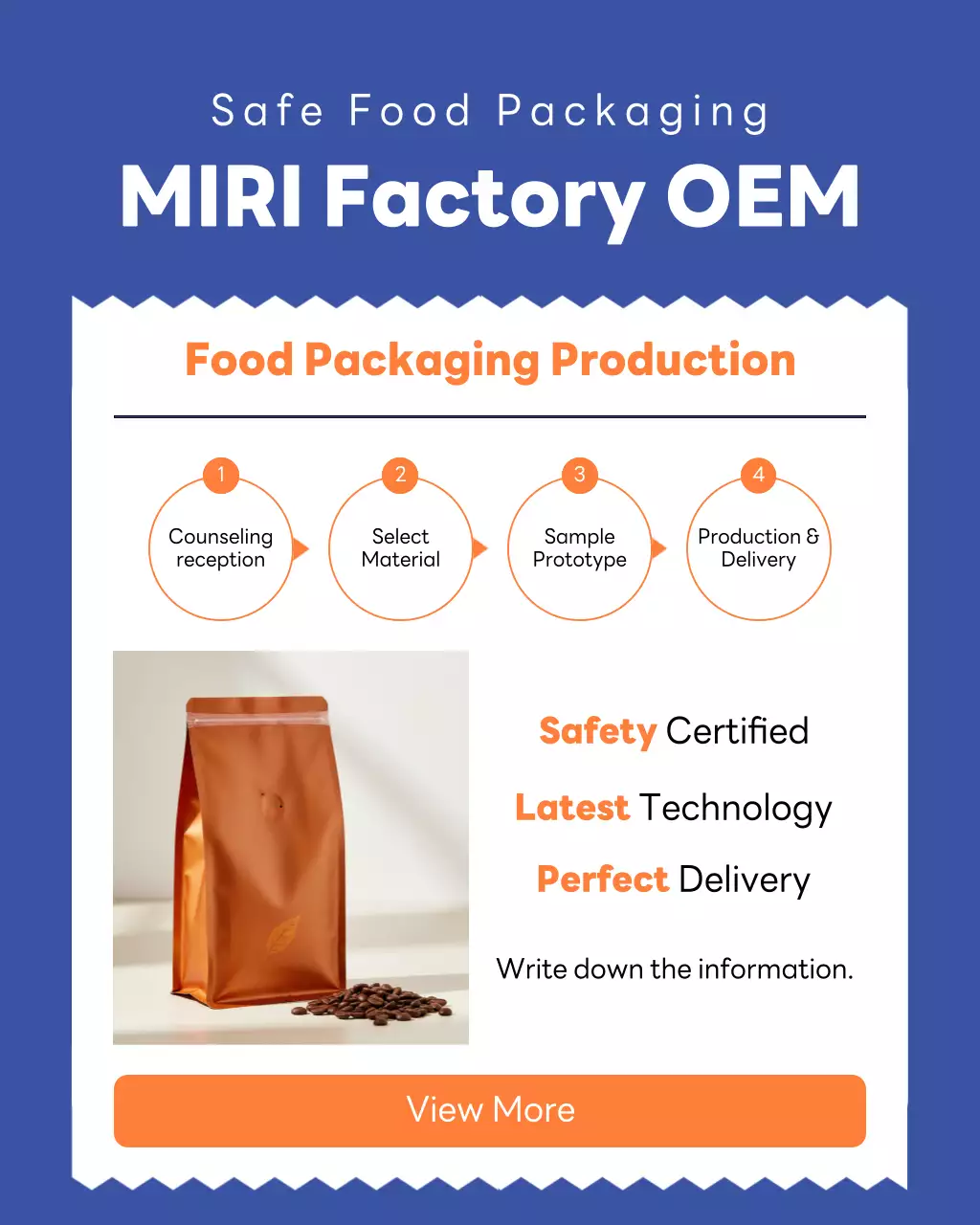 blue modern packaging advertisement