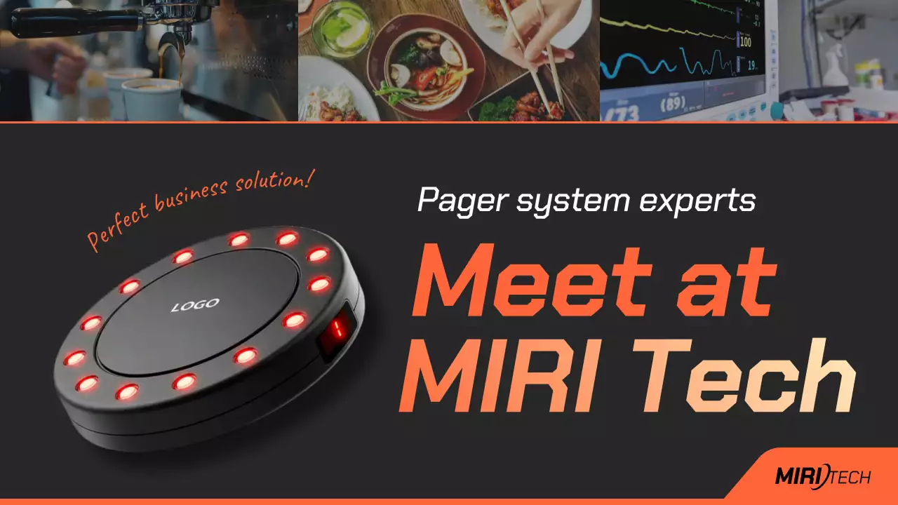 black modern pager promotion