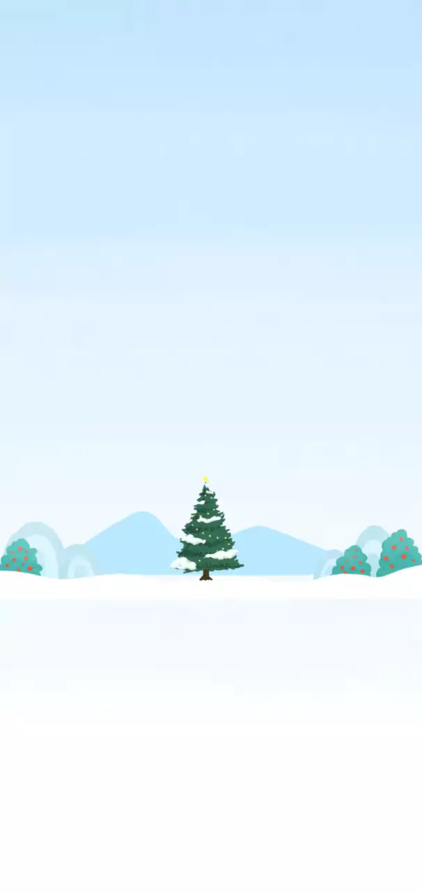 하늘색 심플 겨울 엽서