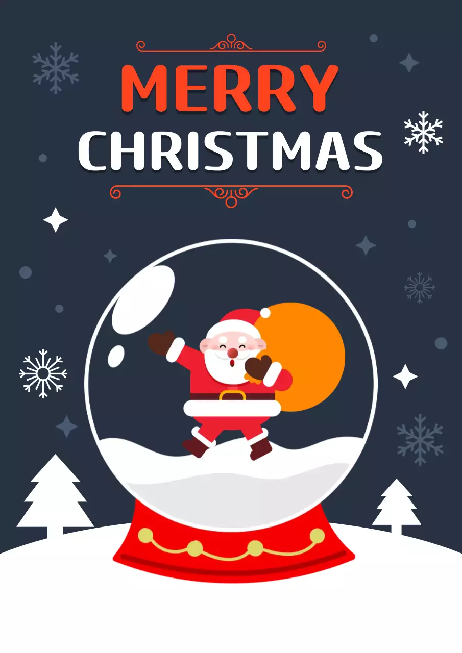 빨간색 귀여운 크리스마스 인사