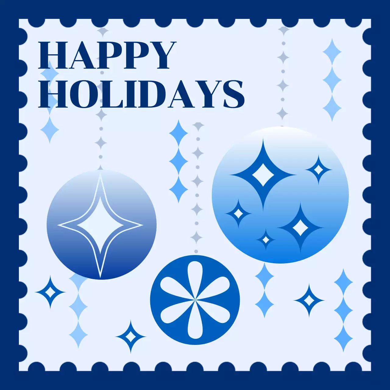 파랑 모던 연말 축제