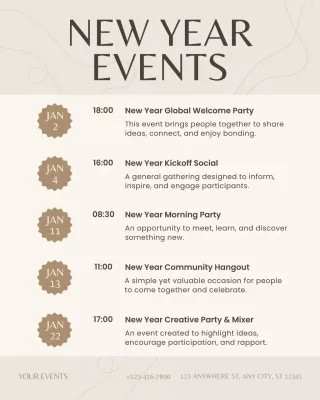 Black Elegant Event Calendar Instagram Post