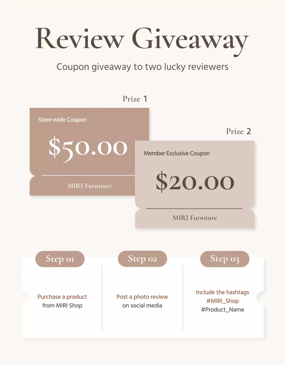 promosi furnitur modern warna krem