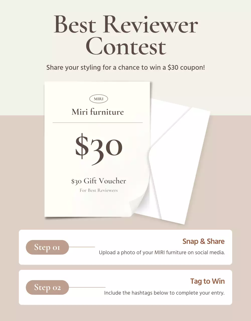 promosi furnitur modern warna krem