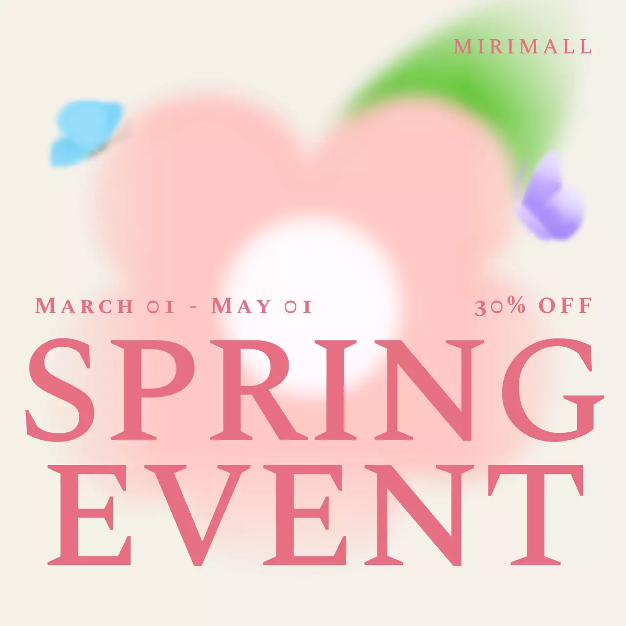 Pink floral sale promotion