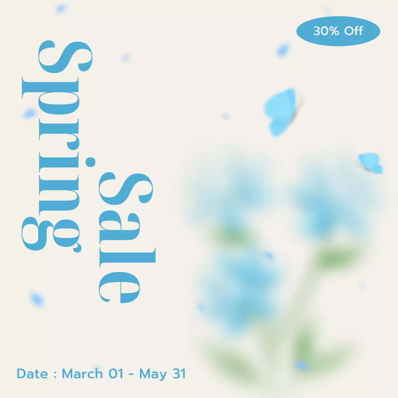 Pink floral sale promotion