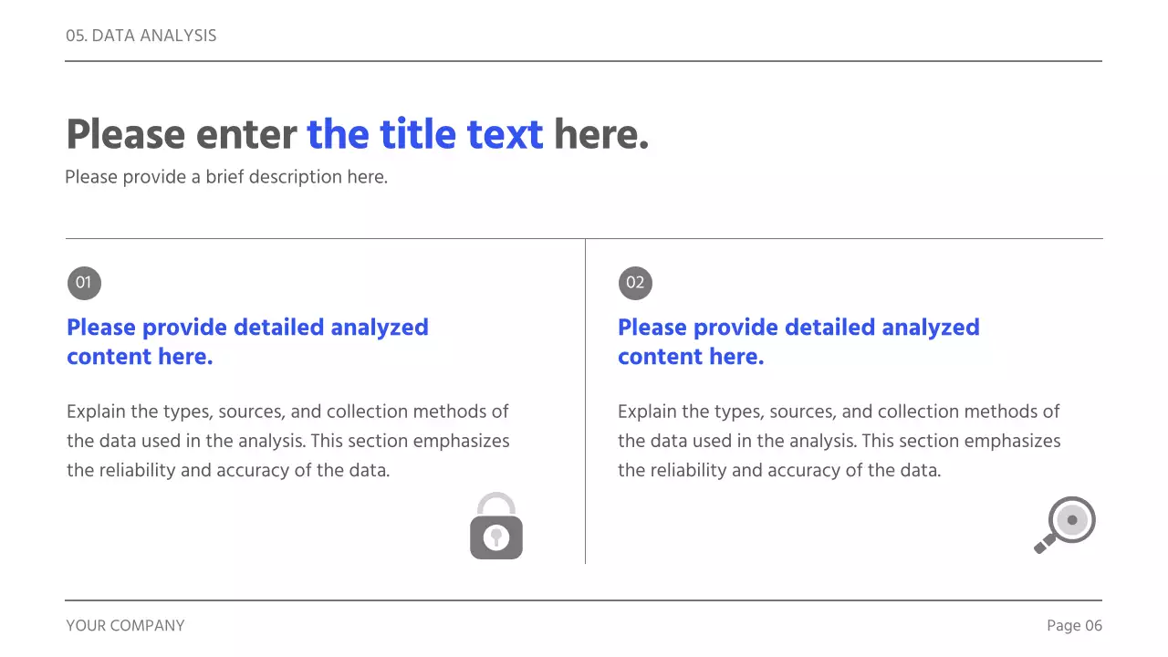 블루 미니멀 비즈니스 플랜 보고서 프레젠테이션