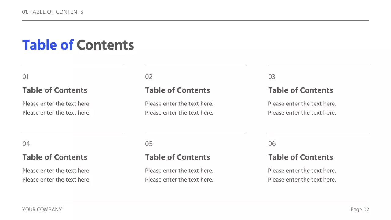 블루 미니멀 비즈니스 플랜 보고서 프레젠테이션